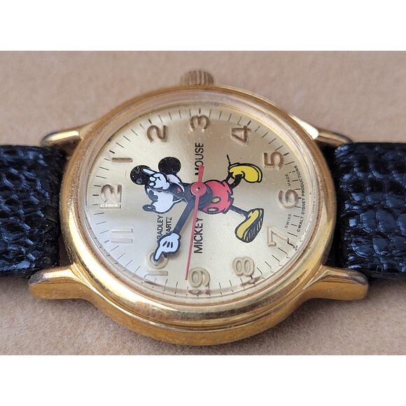 Rare Mickey Mouse Bradley Watch 1970s 50 Years of Time Swiss Made - Picture 1 of 8